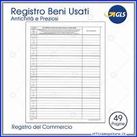 Registro Commercio Antichità e Preziosi Beni Usati 100 pg.