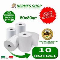 Rotoli Termici Omologati 80x80 mm