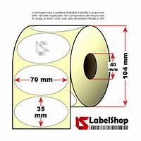 Etichette Adesive Ovali 70x35 mm